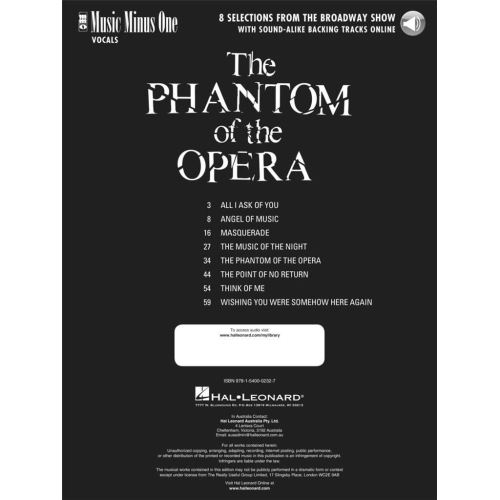 Webber, Andrew Lloyd - The Phantom of the Opera