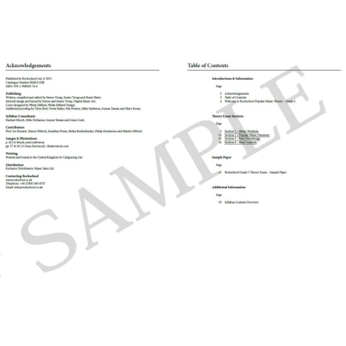 Rockschool: Popular Music Theory Workbook Grade 5