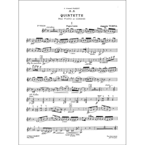 Turina, Joaquín - Quintette Op. 1
