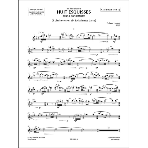 Hersant, Philippe - Huit esquisses