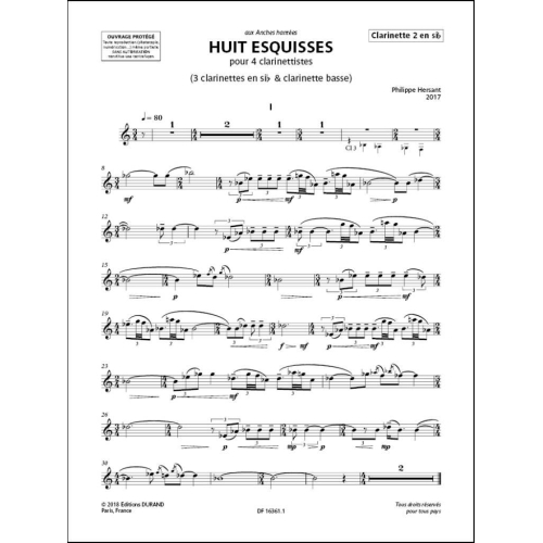 Hersant, Philippe - Huit esquisses