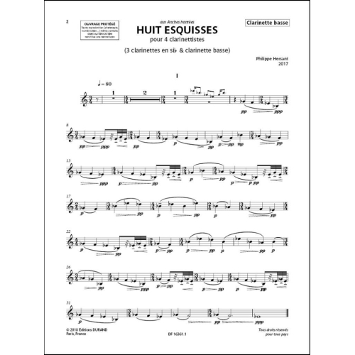 Hersant, Philippe - Huit esquisses