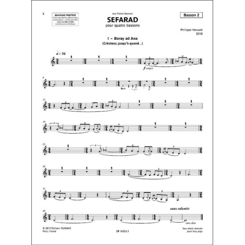 Hersant, Philippe - Sefarad