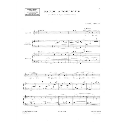 Caplet, André - Panis Angelicus