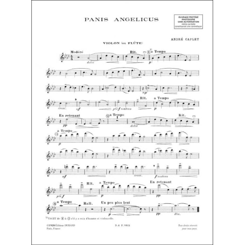 Caplet, André - Panis Angelicus