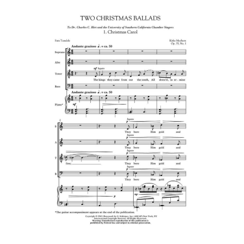 Mechem, Kirke - Two Christmas Ballads
