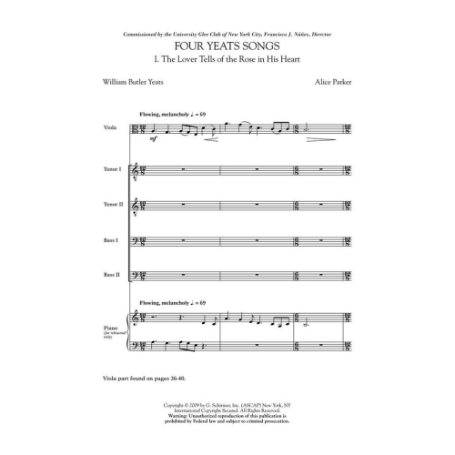 Parker, Alice - Four Yeats Songs