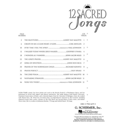 12 Sacred Songs - Low Voice