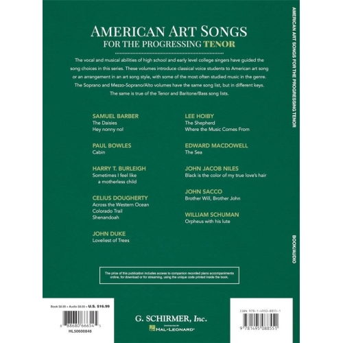 American Art Songs for the Progressing Singer