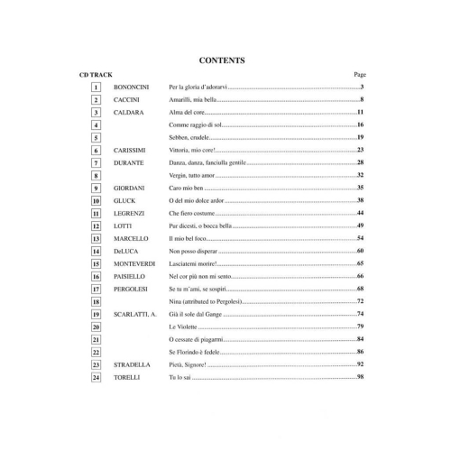 24 Italian Songs & Arias - Medium High Voice