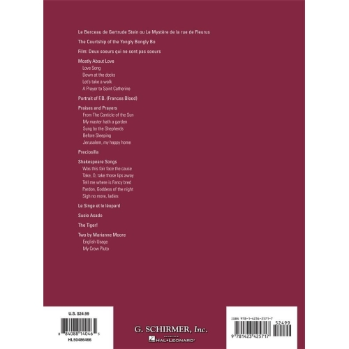Virgil Thomson - Collected Songs