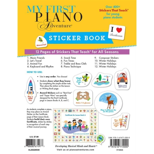 My First Piano Adventure Sticker Book