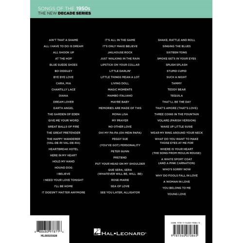 The New Decade Series: Songs of the 1950s