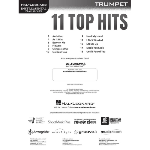 11 Top Hits for Trumpet
