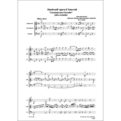 Luigini, G. - Duetti nell'opera il 'Tancredi'