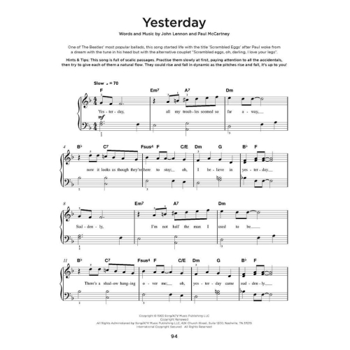 Really Easy Piano: The Beatles Collection