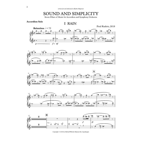 Ruders, Poul - Sound and Simplicity