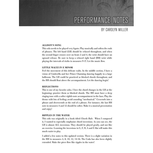Composer's Choice - Carolyn Miller