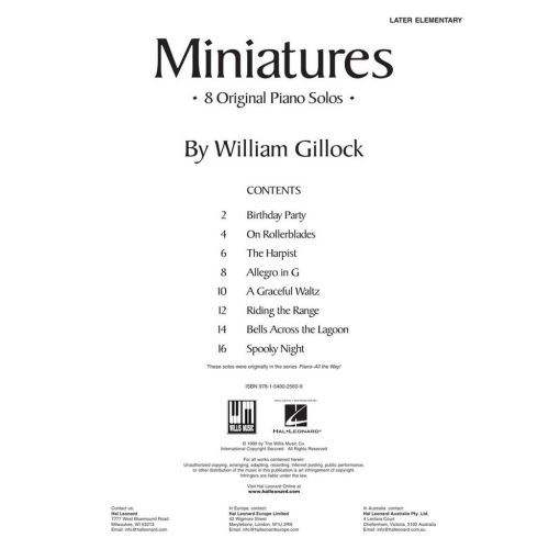 Gillock, William - Miniatures