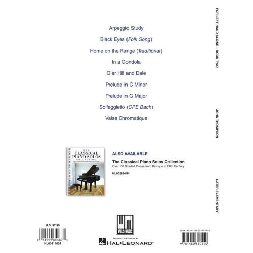 Thompson, John - For Left Hand Alone Book 2