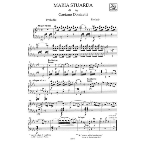 Donizetti, Gaetano - Maria Stuarda - Opera Vocal Score