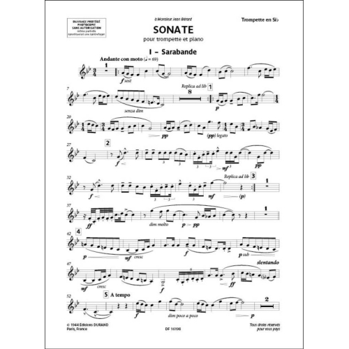 Hubeau, Jean - Sonate