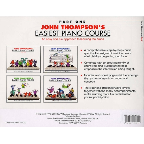 John Thompson's Easiest Piano Course 1 (& Audio)