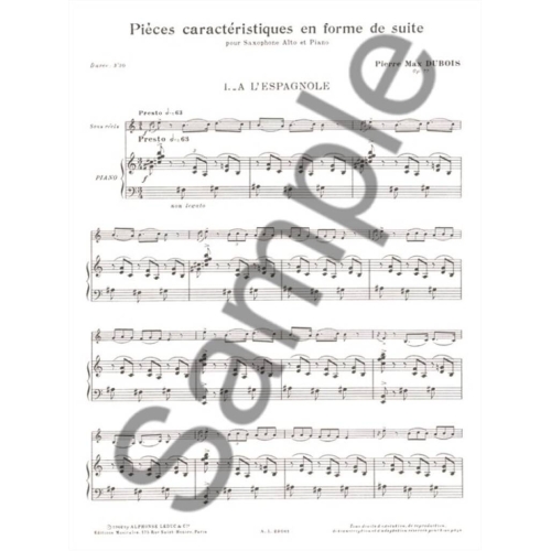 Dubois, Pierre-Max - Pièces Caractéristiques En Forme De Suite Op.77