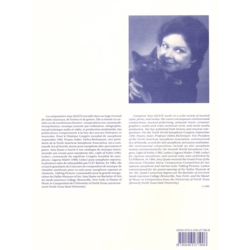 Quate, Amy - Light of Sothis for Alto Saxophone and Piano