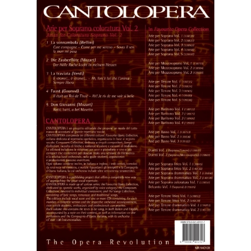 Arias for Coloratura Soprano Volume 2 (Cantolopera)
