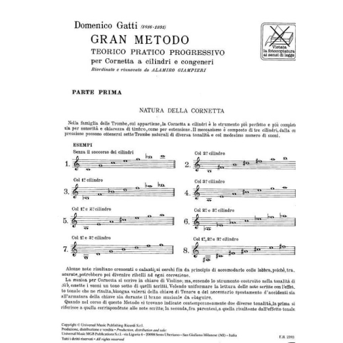 Gatti, Domenico - Gran Metodo Teorico Pratico Progressivo - Parte I