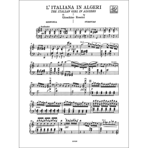 Rossini, Gioachino - L'Italiana In Algeri - Vocal Score