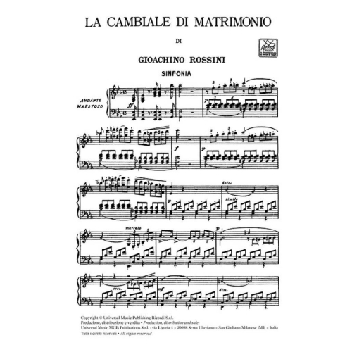 Rossini, Gioachino - La Cambiale di matrimonio