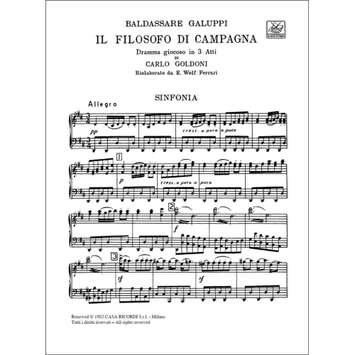 Galuppi, Baldassare - Il filosofo di campagna