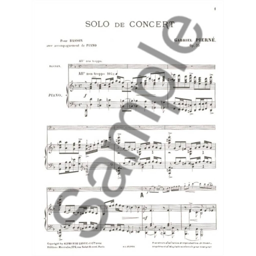 Pierné, Gabriel - Solo de concert Opus 35
