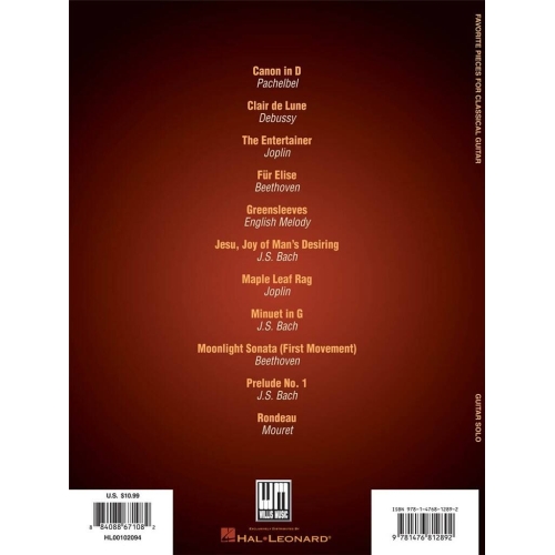 Favorite Pieces For Classical Guitar
