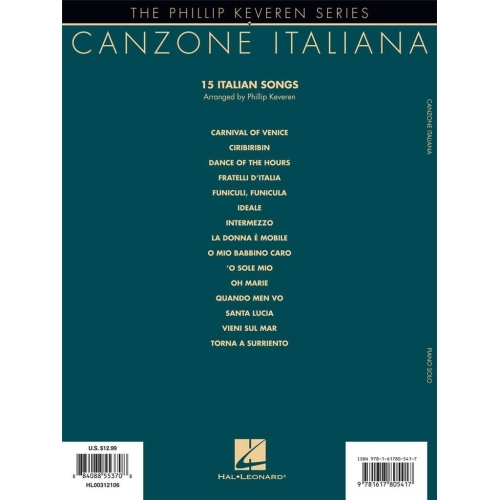 Canzone Italiana: 15 Italian Songs Arranged By Phillip Keveren