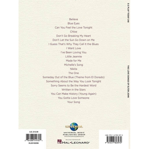 The Love Songs of Elton John
