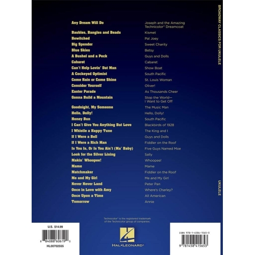Broadway Classics for Ukulele