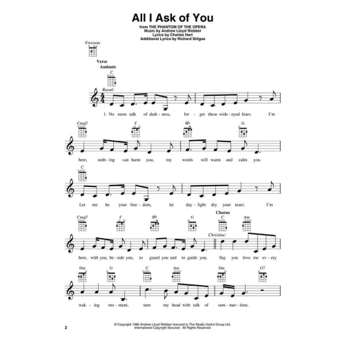 Andrew Lloyd Webber For Ukulele