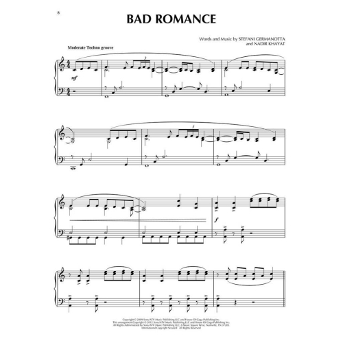 Lady Gaga: 12 Favorites (Piano Solo)