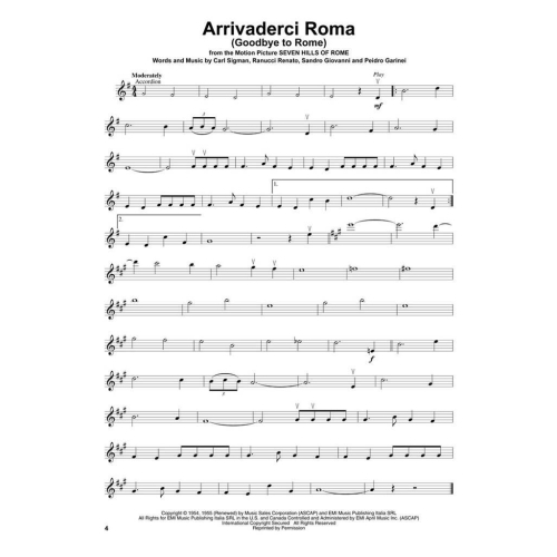Play-Along Violin: Italian Songs- Volume 39 -