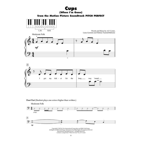 Pop Hits for Five-Finger Piano