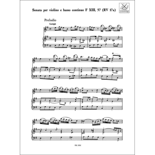Vivaldi, Antonio - Sonata for Violin, F.XIII No. 57, RV 17a