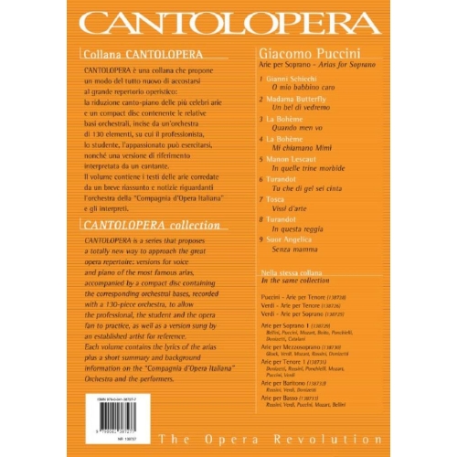 Puccini, Giacomo - Cantolopera: Arie Per Soprano Vol. 1