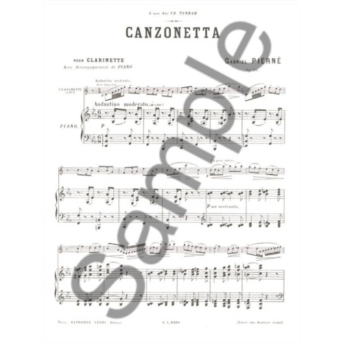 Pierne, Gabriel - Canzonetta Op. 19