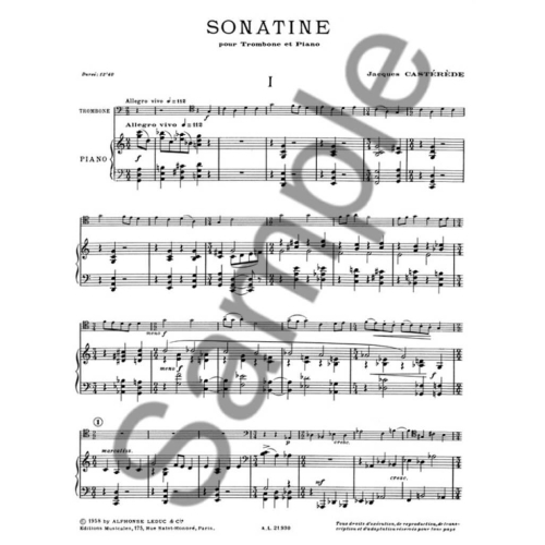 Jacques - Sonatine pour trombone et piano