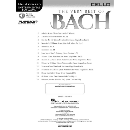 The Very Best of Bach - Cello