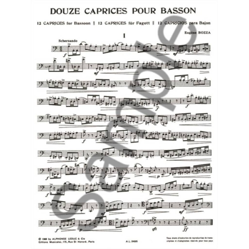 Bozza, Eugène - 12 Caprices