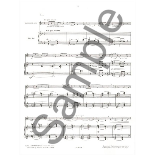 Ibert, Jacques - Histoires Pour Saxophone Et Piano